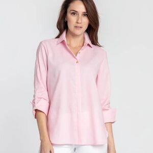 Hinson Wu Zoey Luxe Linen Pink Shirt Size S